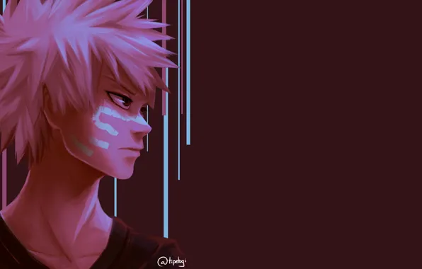 Полоски, фон, парень, My Hero Academia, Boku No Hero Academia, Моя Геройская Академия, Бакуго Катсуки