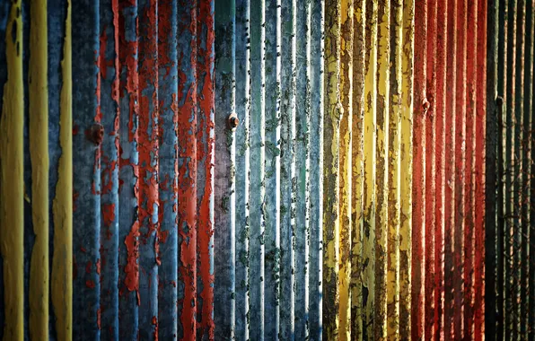 Paint, wear, peeling, veneers