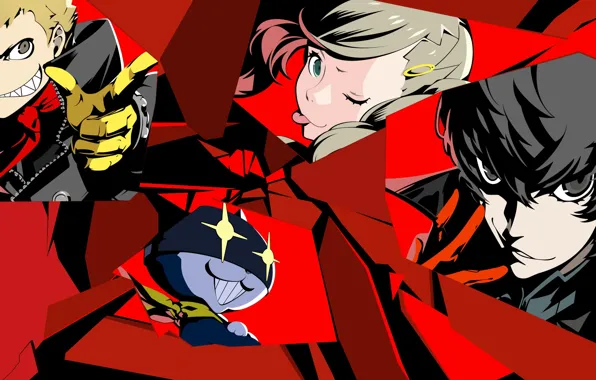 Коллаж, персонажи, Persona 5, Персона