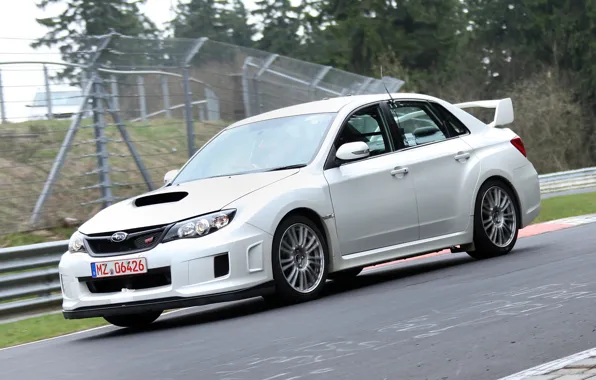 Белый, Subaru, Impreza, Япония, Обои, Седан, WRX, Japan