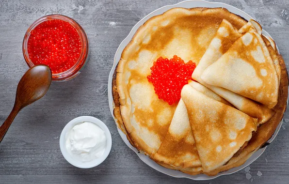 Картинка cream, breakfast, cuisine, carnival, caviar, baked, blini, crêpe