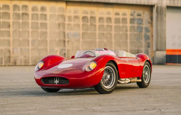Maserati, 1957, ретро автомобили, единственный экземпляр, retro cars, Maserati 200SI, the only instance, Fantuzzi