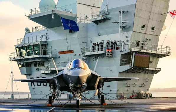 Самолет, Великобритания, авианосец, палубный, HMS Queen Elizabeth