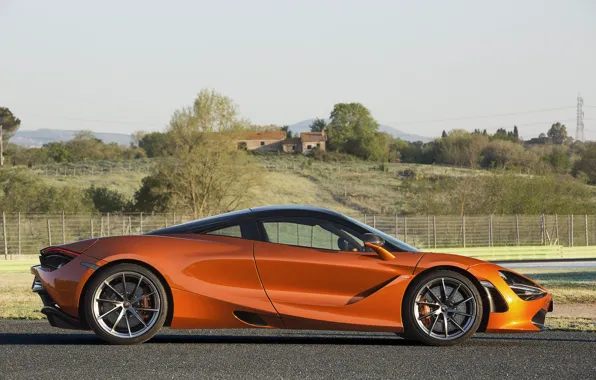 McLaren, суперкар, вид сбоку, Coupe, 2017, 720S