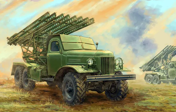 СССР, рсзо, ЗИЛ-157, БМ-13НМ