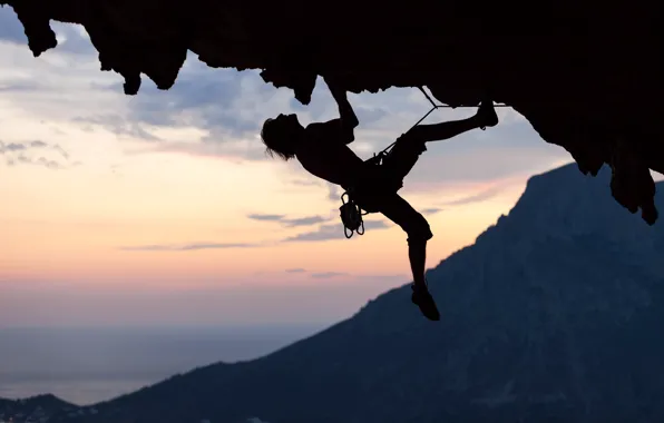 Sunset, climbing, technique, Mountaineering