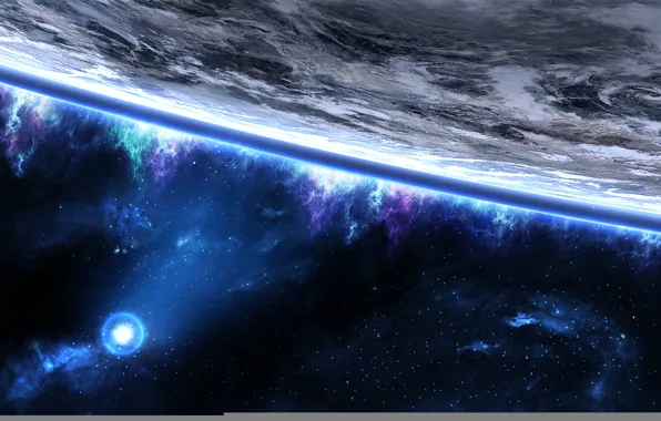 Картинка космос, звезда, планета, атмосфера, арт, tadp0l3