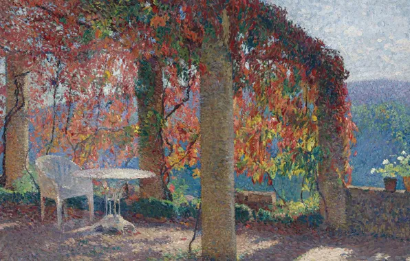 Пейзаж, картина, Анри-Жан Гильом Мартин, Henri Matrin, The Arbour in the Southwest of Marquayrol in …