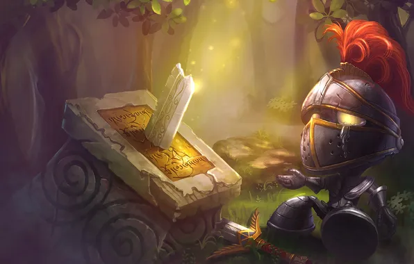 Картинка armor, Amumu, League of Legends, fantasy art, yellow eyes, video games, PC gaming, video game …