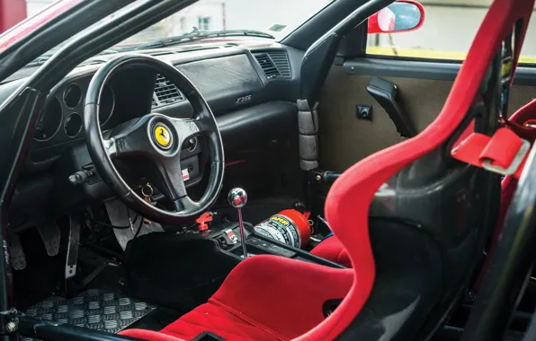 Картинка Ferrari, F355, steering wheel, torpedo, Ferrari F355 Challenge