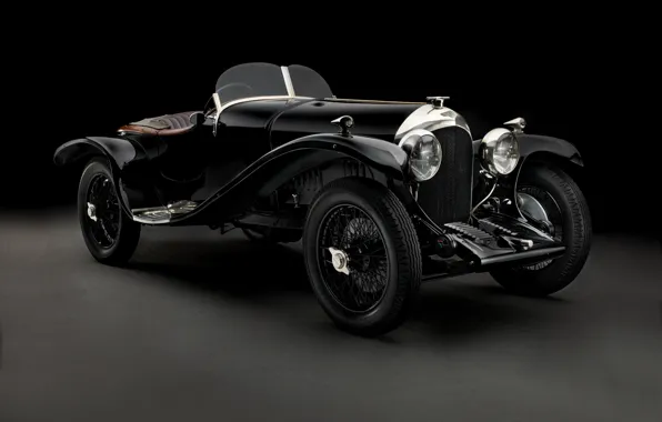 Bentley, черный фон, Brooklands, бентли, 1925