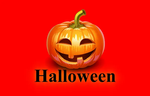 Праздник, надпись, обои, Halloween, тыква, хэллоуин, картинка, красный фон
