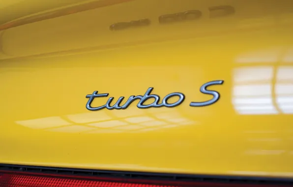 Картинка 911, Porsche, close-up, badge, Porsche 911 Turbo S