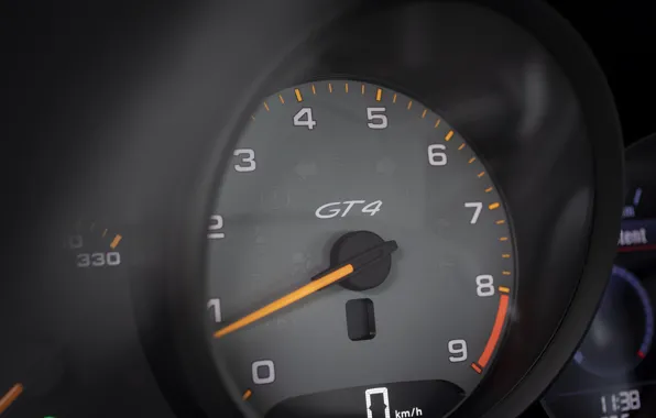 Porsche, Cayman, Тахометр, GT4, 2019, Porsche 718 (982) Cayman GT4