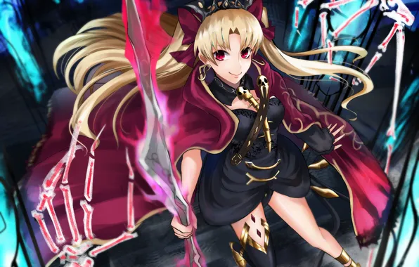 Девушка, аниме, арт, Fate Grand Order, Ereshkigal