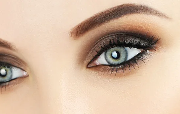 Глаза, взгляд, лицо, ресницы, макияж, тени, Eyes, Glance