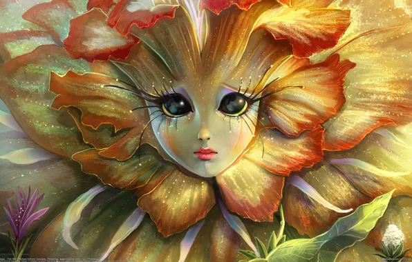 Картинка цветок, девушка, Michael Anthony Gonzales