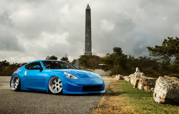 Картинка Nissan, blue, tuning, 370z