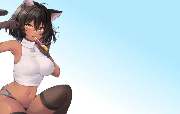 Girl, hot, sexy, pussy, boobs, neko, anime, pretty