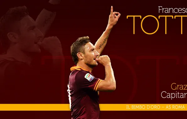 Wallpaper, sport, football, player, AS Roma, Francesco Totti