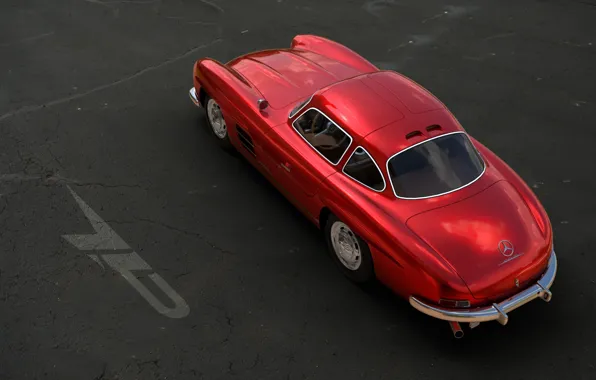Mercedes-Benz, Авто, Ретро, Машина, Mercedes, Рендеринг, 300SL, Mercedes-Benz 300SL