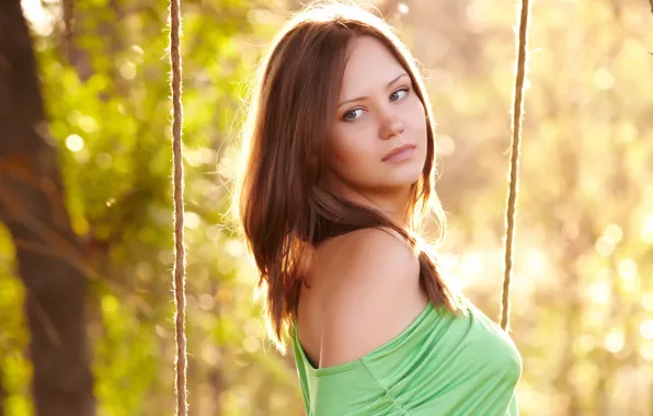 Girl, smile, blue eyes, beauty, look, Ariel B