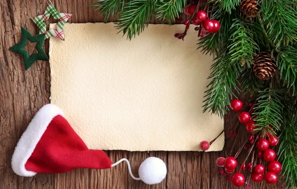 Картинка украшения, ягоды, елка, Новый Год, Рождество, Christmas, wood, New Year
