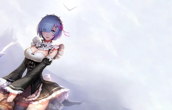 Anime, art, rem, re zero kara hajimeru isekai seikatsu