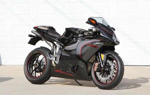 Чёрный, тень, мотоцикл, black, bike, MV Agusta, мв агуста, supersport