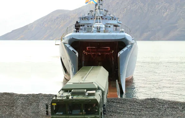 Корабль, большой, учения, вмф, десантный, проект 775, адмирал невельской
