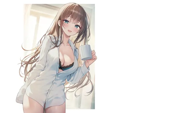 Kawaii, girl, hot, sexy, boobs, sexy girl, smile, anime