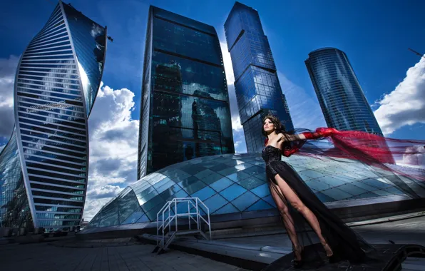 Город, небоскреб, москва, Девушки, Минимализм, Музыка, Анна Плетнева, Стиль
