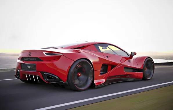 Car, concept, supercar, Guerriera H6