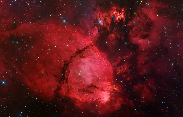 Туманность, IC 1795 nebula, Cassiopeia, Кассиопея, IC 1795