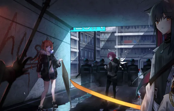 Texas, Croissant, Arknights, Exusiai