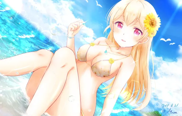 Вода, Девушка, Цветок, Bang Dream!