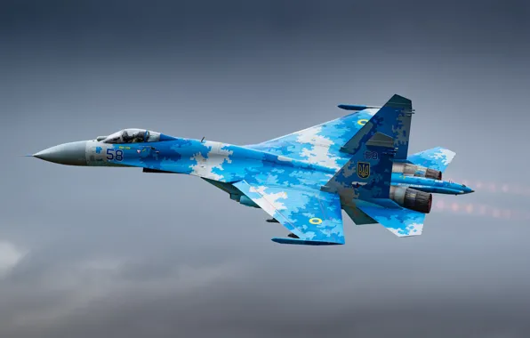 Полет, истребитель, многоцелевой, Flanker, Су-27