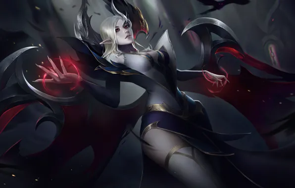 Art, League of Legends, Skin, LoL, Morgana, Coven