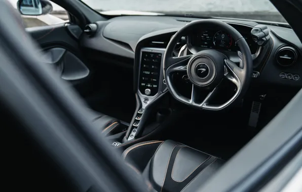 Картинка McLaren, steering wheel, 750S, McLaren 750S Spider