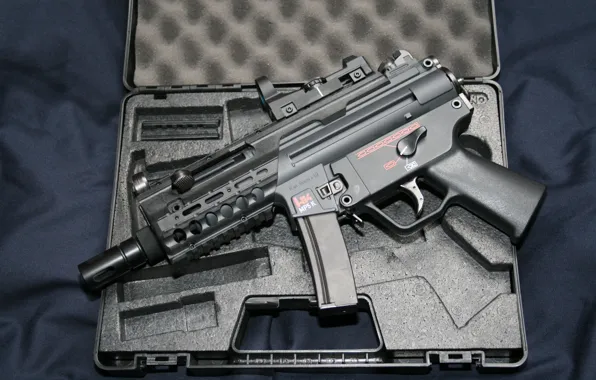 Оружие, коробка, пистолет-пулемёт, MP5K