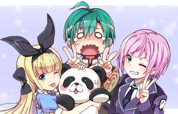 Аниме, Девочки, Арт, Nijisanji
