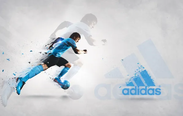 Картинка футбол, мяч, скорость, бег, эмблема, адидас, adidas