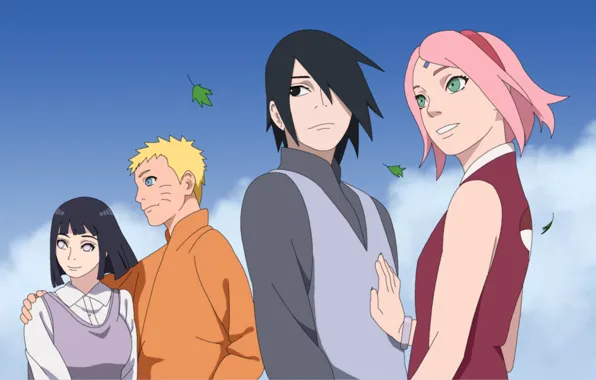 Sasuke, Naruto, Sakura, Hinata