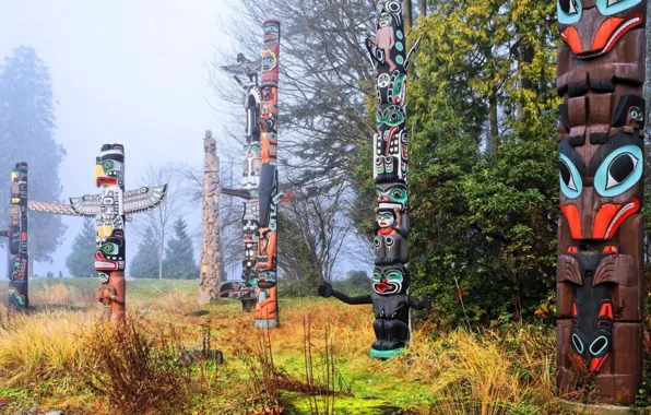 Native american, first people, seven indians totems