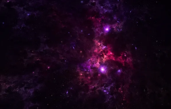 Космос, туманность, звёзды, бездна, nebula