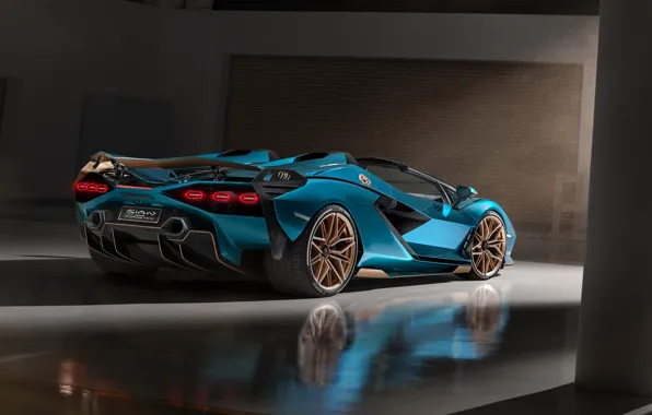 Lamborghini, Supercar, Rear, Sian, Lamborghini Sián, Sian Roadster