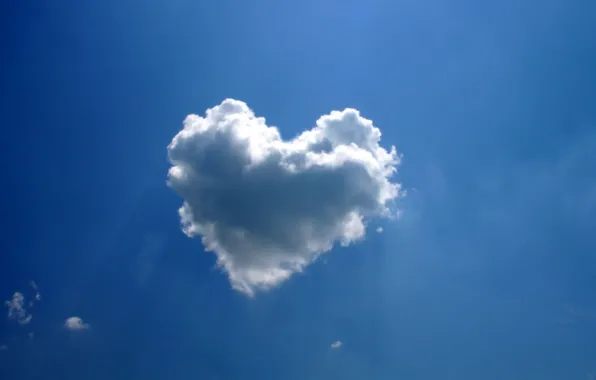 Картинка сердце, облако, синива