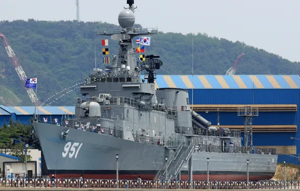 Корабль, музей, военный, Южная Корея, Ulsan