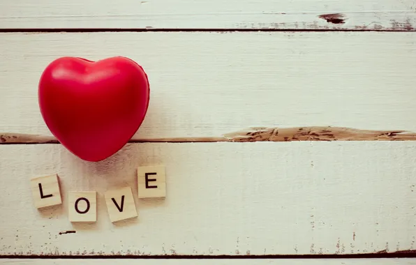 Любовь, сердце, red, love, heart, wood, romantic