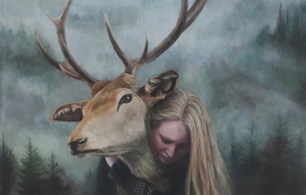Картина, норвежский художник, Christer Karlstad, Monarch